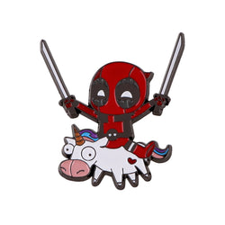 Deadpool Enamel Pin Deadpool on Unicorn