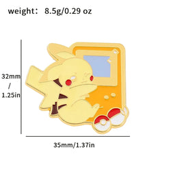 Pokemon Enamel Pin Gameboy Pikachu