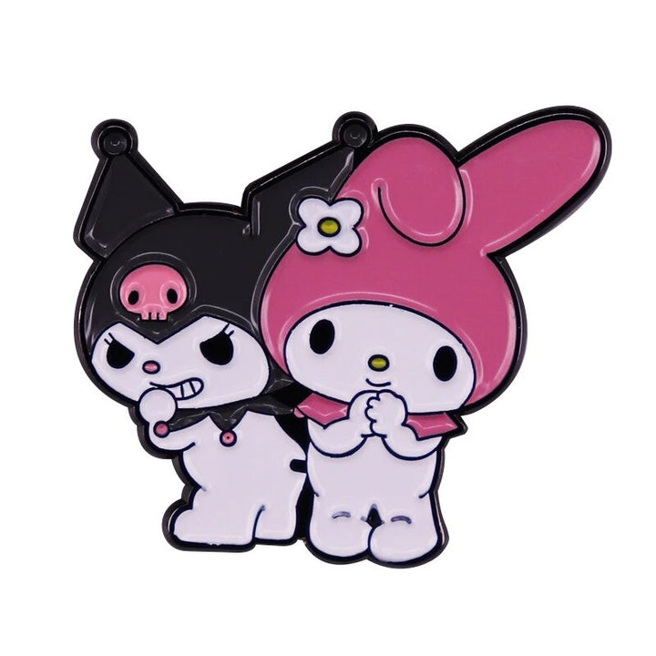 Sanrio Enamel Pin Kuromi and My Melody