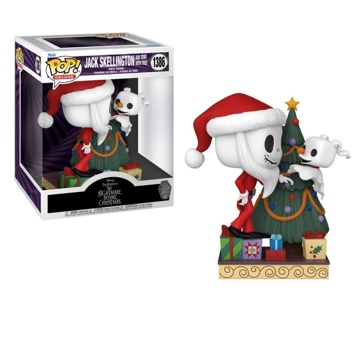 The Nightmare Before Christmas Funko Pop! Deluxe Jack Skellington and Zero w/ Tree