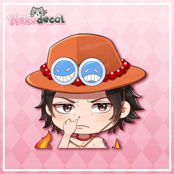 One Piece Decal Chibi Ace Peeker
