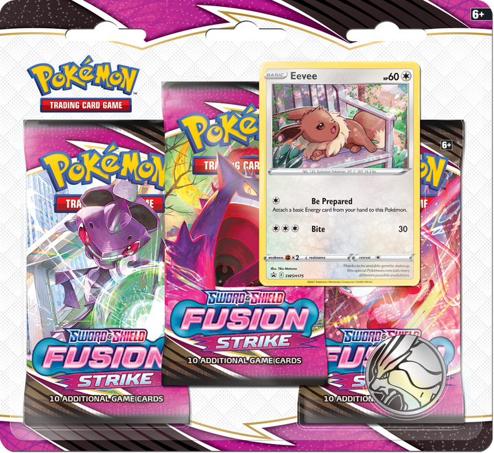 Pokemon TCG Fusion Strike 3-pack Eevee Blister