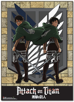 Attack On Titan Wall Scroll "Eren and Levi WoF"