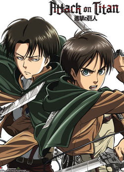 Attack On Titan Wall Scroll "Eren and Levi"
