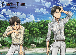Attack On Titan Wall Scroll "Eren and Levi On The Shore"