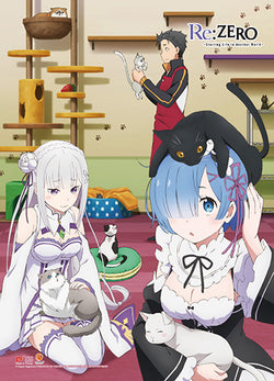 Re:Zero Wall Scroll "Cat Time"