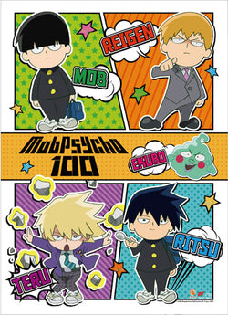 Mob Psycho 100 Wall Scroll "Chibi Characters"