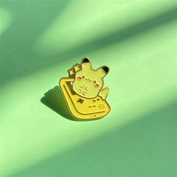 Pokemon Enamel Pin Gameboy Chibi Pikachu